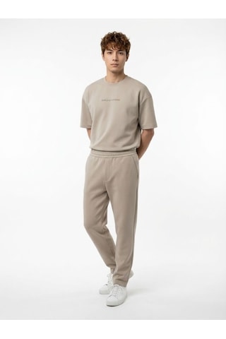 Baggy Fit Erkek Eşofman Altı Taş