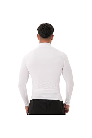 Musclecloth Tech Mock Uzun Kollu T-shirt Beyaz Beyaz