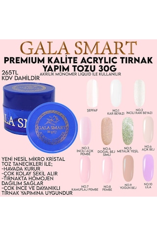 Akrilik Toz Premium 30 G - Şeffaf Gala Smart