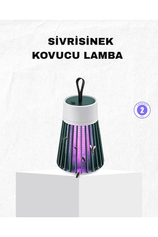 Şarjlı Mor Işıklı Sivrisinek Öldürücü Lamba Sessiz Ve Kimyasal İçermez -