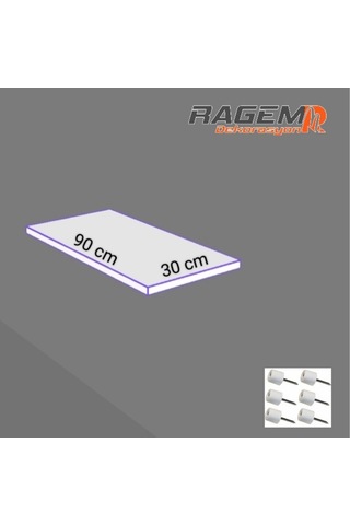 30x90 Beyaz Ahşap Raf Dolap İçi Raf