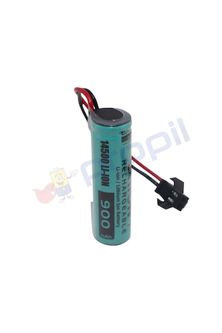 3.7V 14500 Li-Ion Siyah Soketli Oyuncak Araba Pili 14Mm X 50Mm Ö