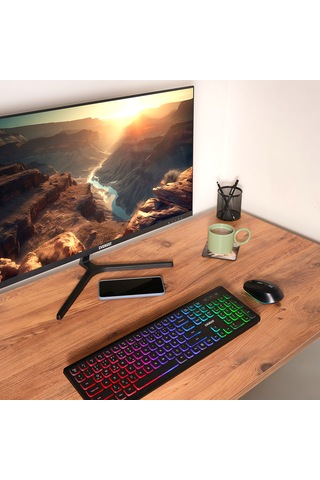 Everest Km-319bt Siyah 2.4g+bt1+bt2 Çoklu Cihaz Bağlantılı Q Set