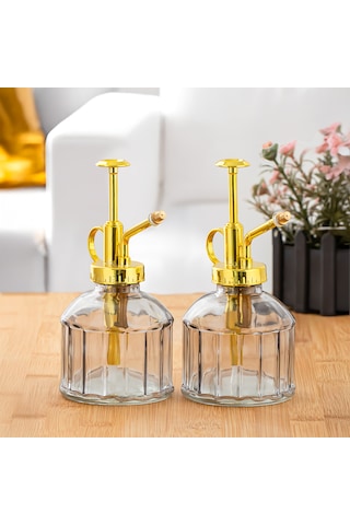 Perotti 15733 2li Gri Vintage Cam Bitki Sulama Şişesi Sulama Kabı