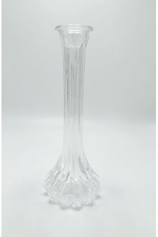 El Yapımı Düz Model Cam Karanfillik 25cm