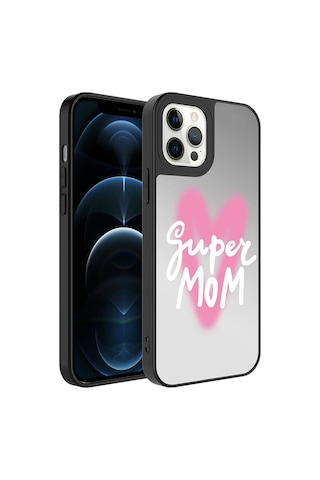 Apple Uyumlu iPhone 12 Pro Max Kılıf Aynalı Desenli Kamera Korumalı Parlak Zore Mirror Kılıf