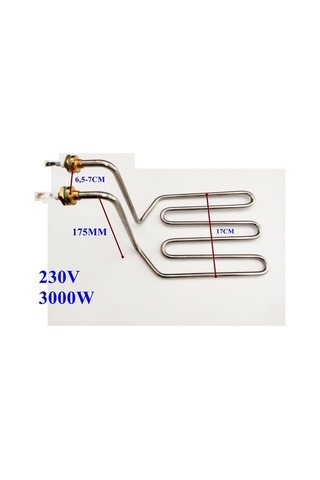 Sanayi Fritöz Isıtıcı Rezistansı 3 Boğumlu 3000W 17,5Cm