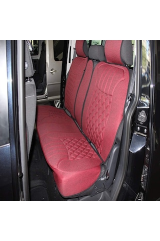 Lüx Oto Koltuk Minderi Full Set Takım -Kırmızı/Siyah Renk Takmat