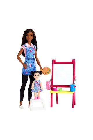 Mattel Barbie ve Meslekleri Oyun Setleri Resim Öğretmeni DHB63 GJ