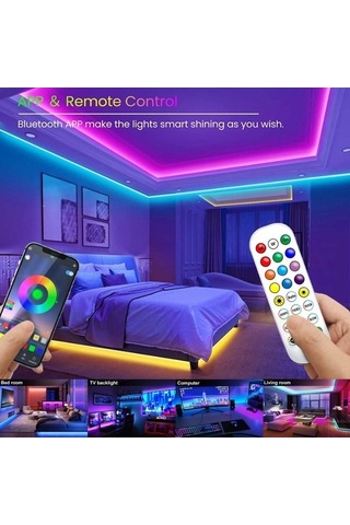 Novahub Rgb 5050 5v Led Şerit, Usb-wifi-bluetooth, Epistar, 6500k, 50000 Saat Yaşam, Tv Arka Işıkları Rgb