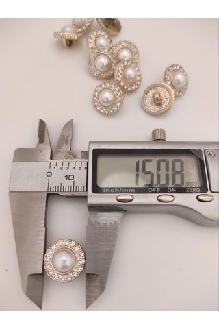 Modiste İnci Düğmeler, 10 Adet, Çapı 15 Mm 308542633