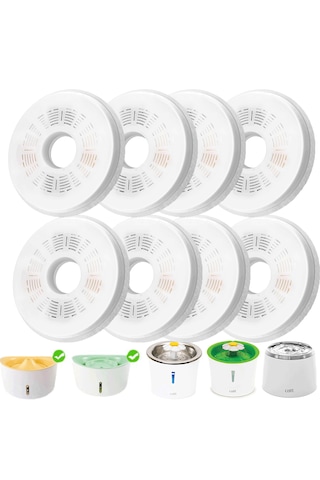 Ecronicword Evcil Hayvan Su Dağıtıcı Filtre Kartuşları 8'li F17