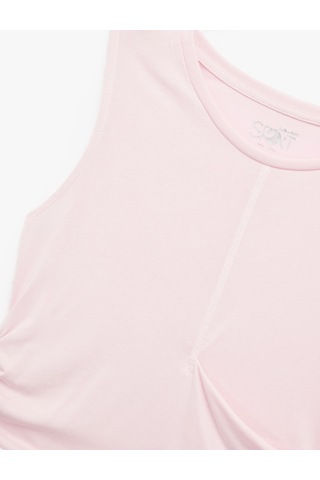 Koton Kolsuz Bisiklet Yaka Slim Fit Büzgülü Modal Sporcu Atleti Açık Pembe 5sak30069nk Pembe