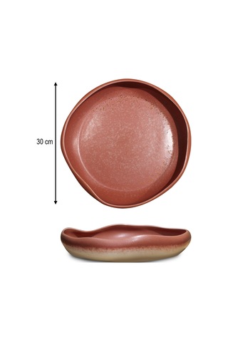 30 Cm Rosa Desenli Porselen Salata Ve Servis Kasesi Beyaz