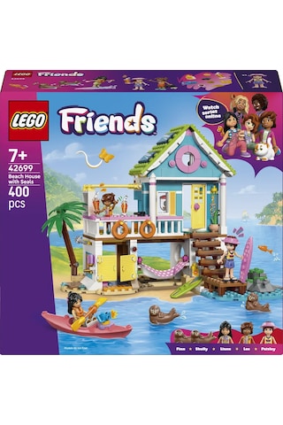 LEGO® Friends Fok Balıklı Yazlık Ev 42699 - 9 Yaş ve Üzeri Çocuklar için Minifigür İçeren Yaratıcı Oyuncak Yapım Seti (400 Parça)