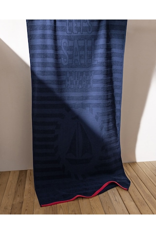 Madame Coco Mathis %100 Pamuk Plaj Havlusu - Lacivert - 70x150 Cm 8684427310816 Çok Renkli