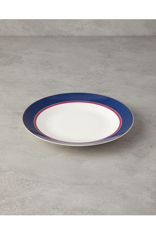 Lexroo Carny Bone Porselen Servis Tabağı 25 Cm Lacivert