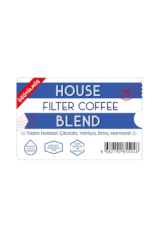 House Blend Filtre Kahve (Öğütülmüş Filtre Kahve) 1 KG