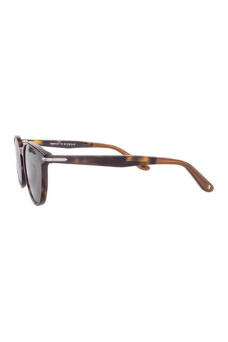 Superstep St 853 C02 52 Unisex Oval Kırçıllı Kahverengi Kemik Güneş Gözlüğü Kahverengi