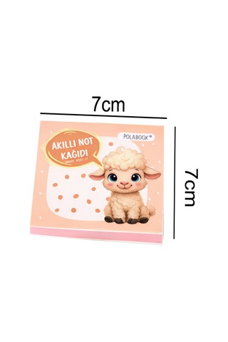 Hayvanlı Mini Akıllı Not Kağıdı 50 Yaprak Yapışkansız Post-it 4'lü - 9011425711588