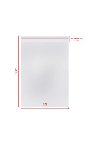 CarpCorn 11x10+5 CM  (11*15)  Şeffaf Bantlı Yapışkanlı OPP Jelat 100 Adet