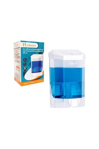 Plastik Büyük Şeffaf Sıvı Sabunluk 1000 Ml. Royaleks-f086