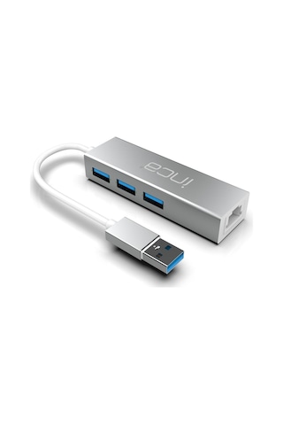 Inca Usb 4port Usb 3.0 Çoklayıcı Hub + Ethernet Rj45 Mulitiplexer - Iusb-03t
