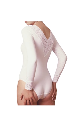 Ladon Viskon Penye Uzun Kol Dantel Agraflı Body 204 001