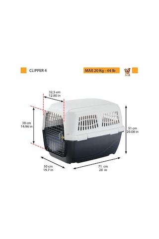 Ferplast Clipper 4 Plus Kedi Köpek Taşıma Kafesi 71x50x51cm
