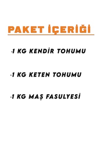 İpek Değirmen Maş Fasulyesi Keten Tohumu Kendir Glutensiz Vegan Set 3 x 1 KG