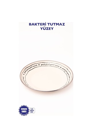 Mood Emaye Pasta/sunum Tabağı 21 Cm Krem - Siyah
