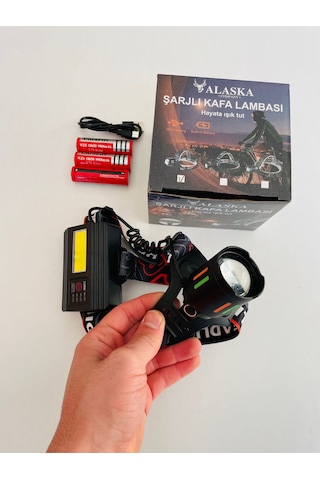 Alaska Company Çok Fonksiyonlu En Güçlü Kafa Feneri Siyah