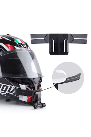 Knmaster Hc-30 Motosiklet Kask Çene Telefon Ve Aksiyon Kamera Tutucu Siyah
