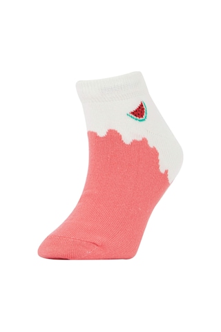 DeFacto Kız Çocuk 7'li Pamuklu Patik Çorap V2847A6NSKR1