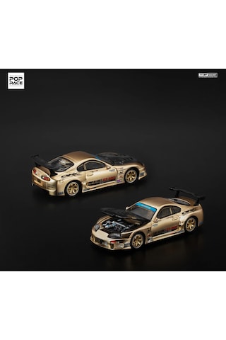 Pop Race Top Secret Gt300 Supra - Chrome Gold 1/64 277