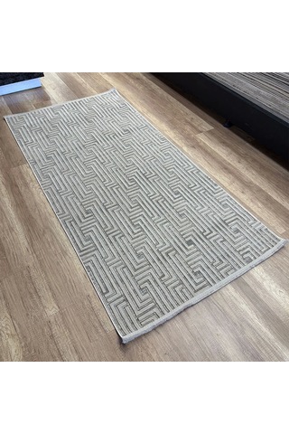 Hoom Rugs Ares 1140 Vizon Modern Düz Desen Pamuk Taban Halı Vizon