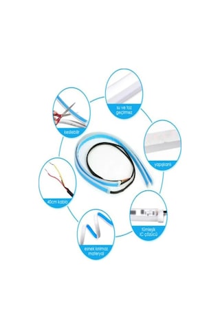 Far Üstü Kayar Led Selamlamalı Sinyalli 60 Cm
