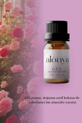 Gül Esansiyel Uçucu Koku Yağı Buhurdanlık Esansı Oda Kokusu Ve Aromaterapi Yağı 10 Ml Gül