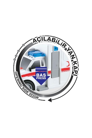 Adel Nitro Speed Polis Ambulans 1:20 Sesli Işıklı Beyaz