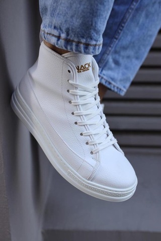 Yüksek Taban Ayakkabı C-030 Beyaz Renklı