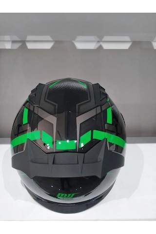 Mts Pro 801 Lead Güneş Gözlüklü Kask Siyah - Yeşil