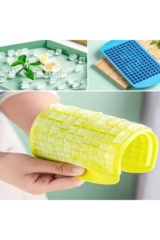 Buffer 160'lı Mini Küp Şekilli Silikon Buzluk, Sunum Buzluk Renkli