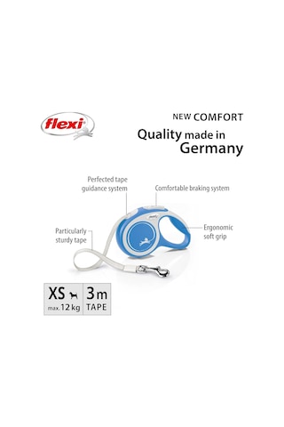 Flexi New Comfort Xs Beden Mavi 3mt Şerit Tasma Genel