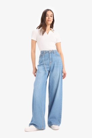DeFacto Wide Leg Yüksek Bel Geniş Paça Uzun Yumuşak Jean Pantolon E1679AX25SMNM85