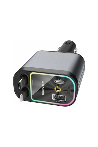 Kargo 4 Ü 1 Arada Araç Çakmaklık Şarj Cihazı 66w Type-c Hızlı Şarj Çift Usb Telefon Şarj Geri Çekilebilir