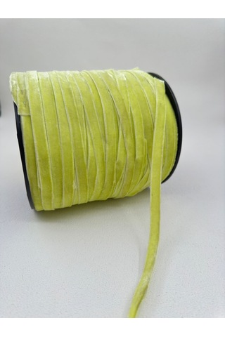 Paşateks- 1 Cm Düz Kadife-5 Metre Elektrik Lime