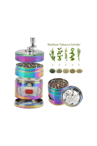 Müstesna Çelik Tutun Öğütücü Grinder Değirmenli Kapak 4 Katmanlı Hazneli