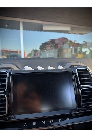 4 Parça Sevimli Fok Balığı Ailesi Dikiz Aynası Süsü - Ayna Süsü Araba Süsü Torpido Süsü Oto Aksesuar