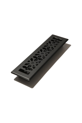2 İnch 12 İnç Gotik Black Steel Floor Register, Agh212-blk