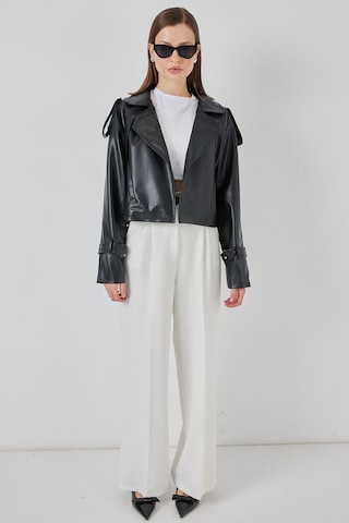 Bigdart Kadın Oversize Deri Mont Ceket 1047 - Siyah